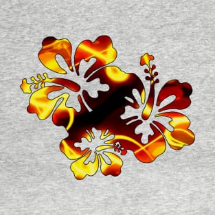 Hibiscus Trio - Orange T-Shirt